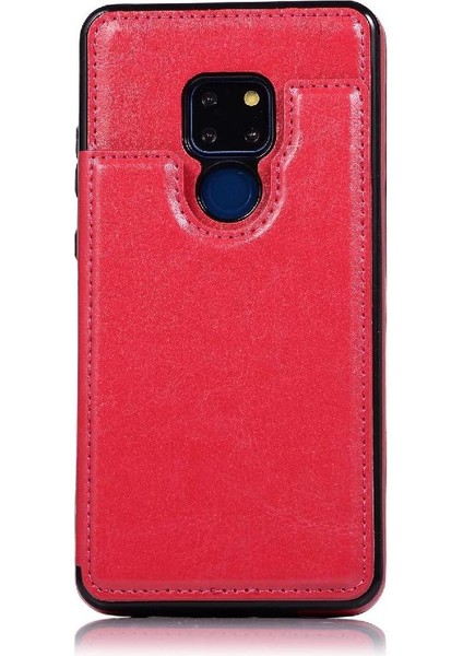 Cüzdan Kılıf Huawei Mate 20 Kart Yuvaları Için Kickstand Pu Deri Çift (Yurt Dışından)