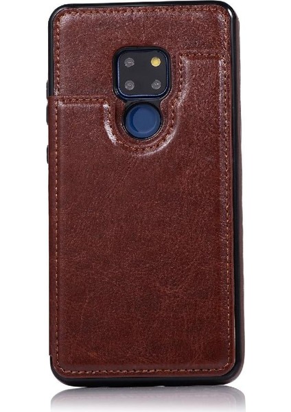 Cüzdan Kılıf Huawei Mate 20 Kart Yuvaları Için Kickstand Pu Deri Çift (Yurt Dışından)
