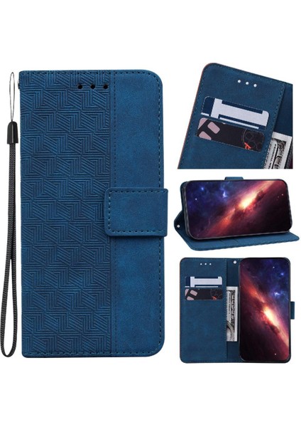 IPhone 16 Için Flip Case Pro Max Kickstand Özelliği Flip Folio Geometrik Pu (Yurt Dışından)