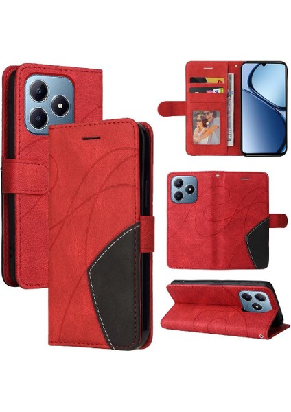 Kart Yuvası Standı Kickstand Koruyucu Flip ile Realme C61 Için Flip Case (Yurt Dışından)