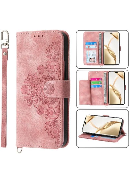 Onur Için Flip Case 200 Pro Çoklu Kredi Kartı Yuvaları Bileklik Kabartmalı (Yurt Dışından)