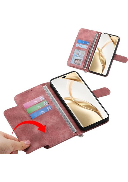 Onur Için Flip Case 200 Pro Çoklu Kredi Kartı Yuvaları Bileklik Kabartmalı (Yurt Dışından)