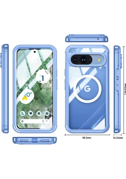 Google Pixel 9 Için Miracase Manyetik Kılıf Pet Koruyucu Film 360 Tüm ve (Yurt Dışından)