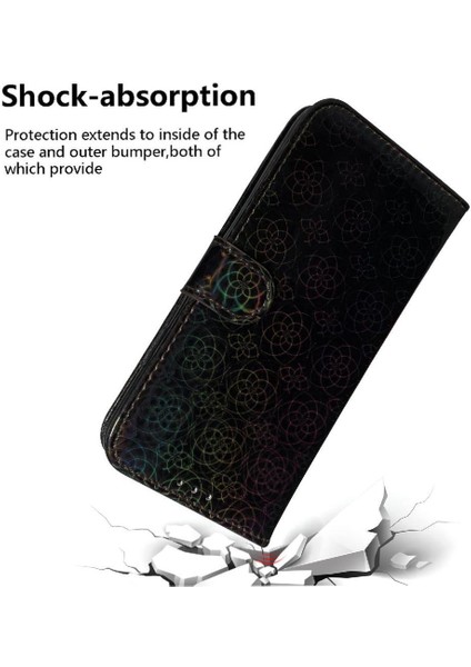 Realme Gt 6 Glitter Renkli Cüzdan Kılıf Için Flip Case Kart Yuvası Premium (Yurt Dışından)