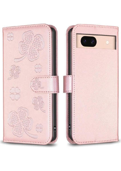 Google Piksel 8A Yonca Çiçek Çok Renkli Cüzdan Kart Yuvaları Için Flip Case (Yurt Dışından)