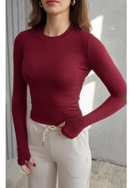 Parmak Geçmeli Buzzy Kumaş Bluz