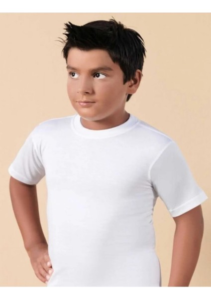 Erkek Çocuk 6'lı %100 Pamuklu Kapalı Yaka Atlet Fanila