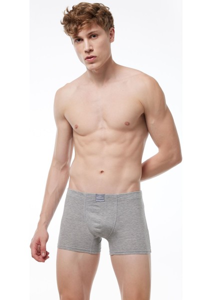 Erkek Gri Pamuk Elastan Boxer 074 1M074