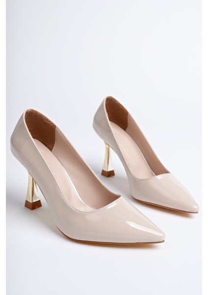 BA04557 Ten Kadın Rugan Sitiletto Kaplama Topuklu Ayakkabı modelleri