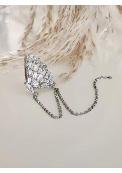 Melek Kanat Sallantılı Model Gümüş Renkli Kıkırdak Sıkıştırmalı Küpe Earcuff fiyatları