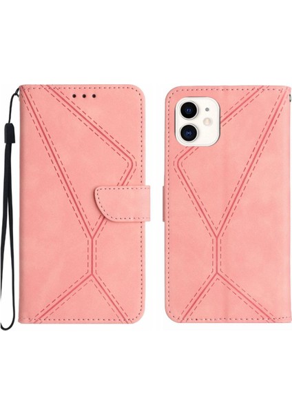 IPhone 11 Telefon Kılıfı Dikiş Kabartmalı Deri Cüzdan Yüksek Tpu (Yurt Dışından)