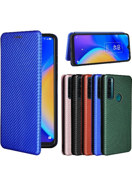 Tcl 20SE Tam Koruma Kartı Ekleme Deri Folio Flip Case Için Kılıf (Yurt Dışından)