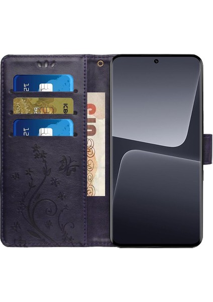 Xiaomi Redmi Not 13 4g Pu Deri Kickstand Manyetik Kart Için Filp Durumda (Yurt Dışından)