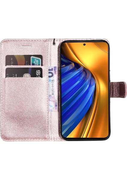 Xiaomi Poco F4 5g Için Flip Case Iş Cüzdan Telefon Kılıfı ile Kart Yuvası (Yurt Dışından)
