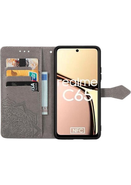 Realme C65 Için Flip Case Zarif Desen Basit Iş Kapak Kılıfı (Yurt Dışından) modelleri