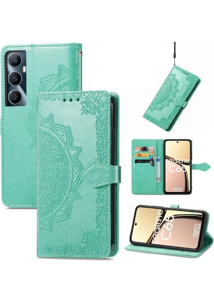 Realme C65 Için Flip Case Zarif Desen Basit Iş Kapak Kılıfı (Yurt Dışından) modelleri