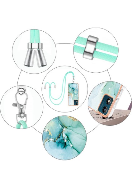 Motoroal Moto E13 Mermer Anti-Scratch Yumuşak Crossbody Kordon Için Kılıf (Yurt Dışından) fiyatları