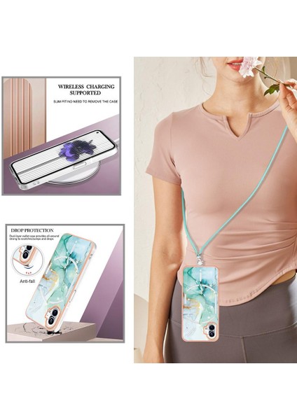 Nothing Kılıf Telefon 1 Anti-Scratch Yumuşak Crossbody Kordon Askısı Mermer (Yurt Dışından) modelleri