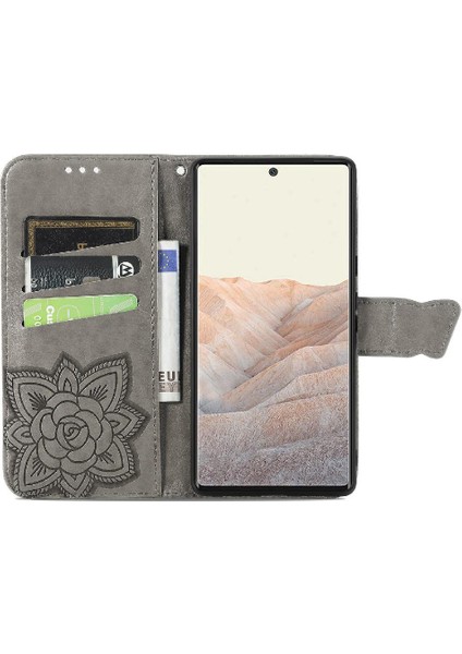 Google Pixel 6 Pro Cüzdan Kanat Iş Çok Renkli Kelebek Için Kılıf (Yurt Dışından)
