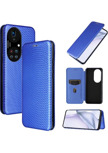 Kart Tutucu Kickstand Manyetik Karbon Fiber ile Huawei P50 Pro Için Kılıf (Yurt Dışından) fiyatları