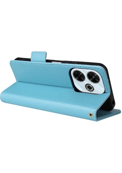 Xıaomı Poco M6 4g Manyetik Yan Toka Cüzdan Pu Deri Için Flip Case (Yurt Dışından)