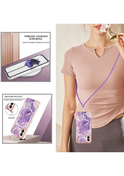 Nothing Kılıf Telefon 1 Anti-Scratch Yumuşak Crossbody Kordon Askısı Mermer (Yurt Dışından) fiyatları