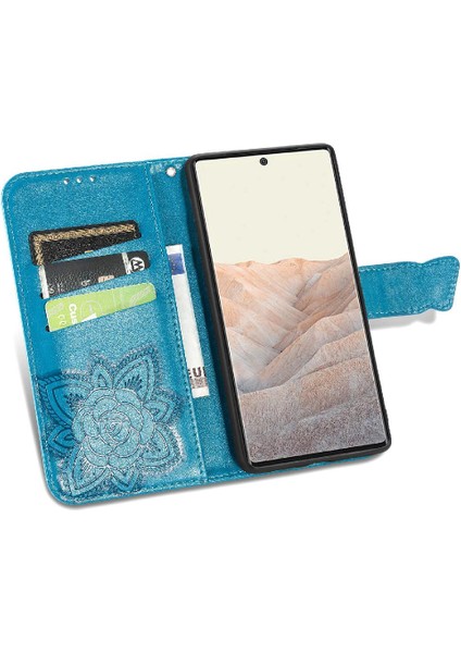 Google Pixel 6 Pro Cüzdan Kanat Iş Çok Renkli Kelebek Için Kılıf (Yurt Dışından)