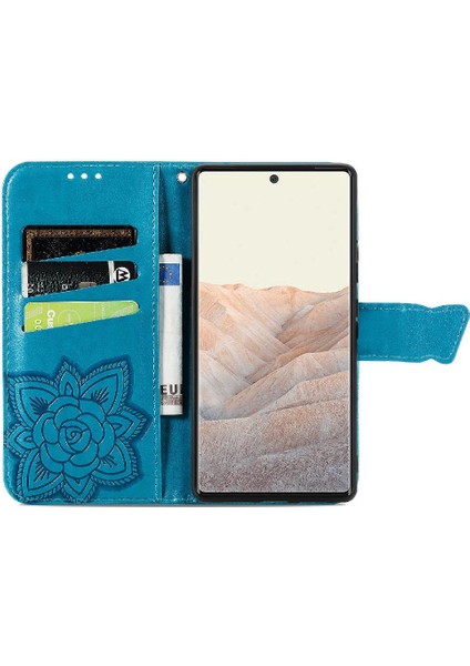 Google Pixel 6 Pro Cüzdan Kanat Iş Çok Renkli Kelebek Için Kılıf (Yurt Dışından)