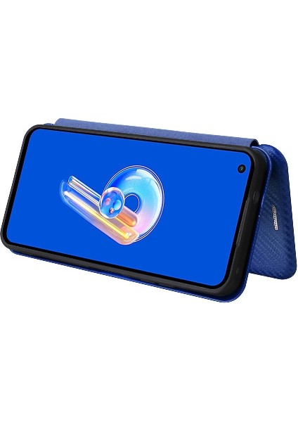 Asus Zenfone 9 Için Kılıf Deri Folio Flip Case Manyetik Karbon Fiber (Yurt Dışından) fiyatları