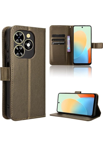 Tecno Spark 20C Kickstand Manyetik Cüzdan Kart Tutucu Kapağı Için Kılıf (Yurt Dışından)