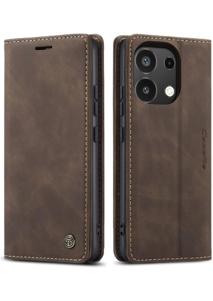 Xiaomi Redmi Not 13 Için Flip Case 4g Vintage Pu Deri Cüzdan Çevir Folio (Yurt Dışından)