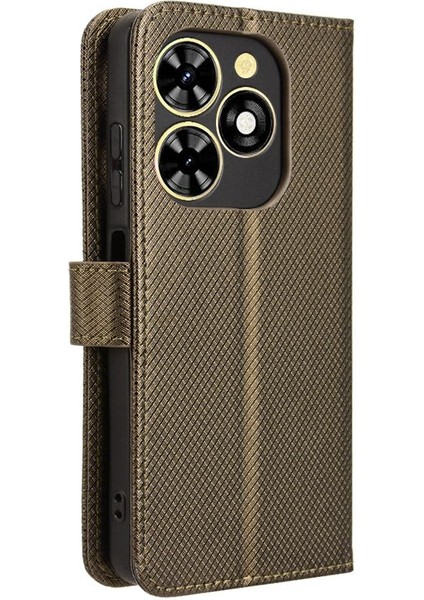 Tecno Spark Için Kılıf Gitmek 2024 Kickstand Kapak Kart Tutucu Manyetik Cüzdan (Yurt Dışından)