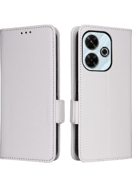 Xıaomı Poco M6 4g Manyetik Yan Toka Cüzdan Pu Deri Için Flip Case (Yurt Dışından)