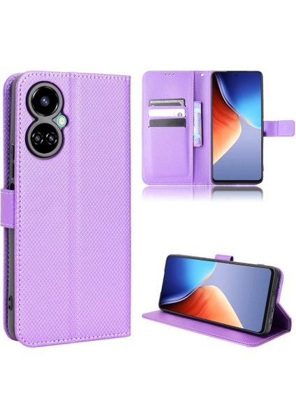 Tecno Camon 19 Kickstand Manyetik Cüzdan Kapak Kart Tutucu Için Kılıf (Yurt Dışından)