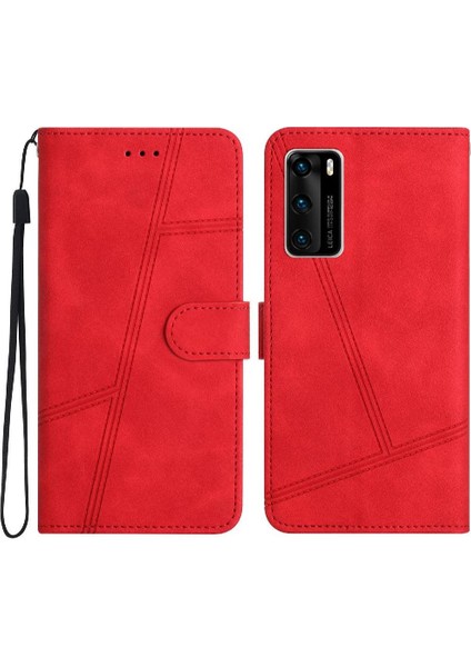 Huawei P40 Flip Folio Kart Yuvaları Için Flip Case Tutucu Manyetik Cüzdan Pu (Yurt Dışından) indirimleri