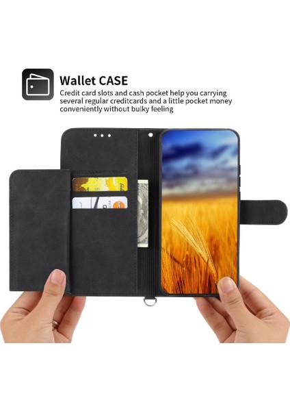 Xiaomi Redmi Not 12 Için Flip Case 4g Bileklik Çoklu Kredi Kartı Yuvaları (Yurt Dışından)