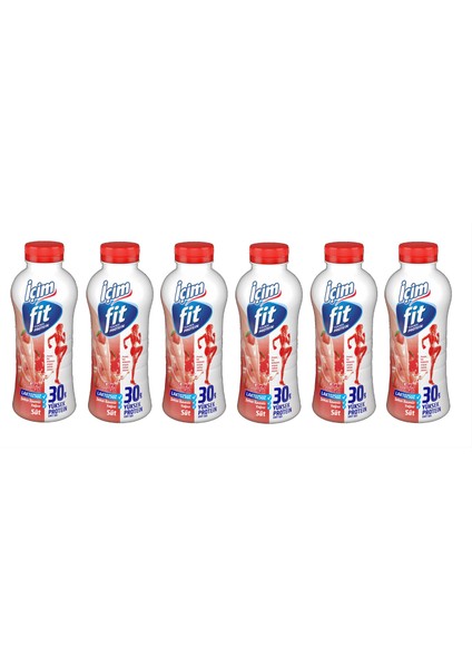 Fit Çilekli Protein Sütü 400 ml x 6 Adet