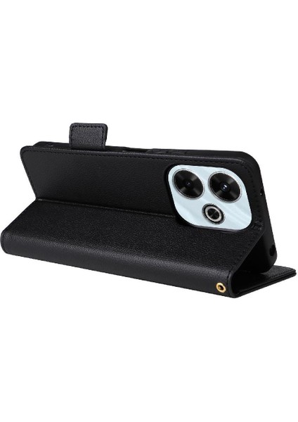 Xıaomı Poco M6 4g Manyetik Yan Toka Cüzdan Pu Deri Için Flip Case (Yurt Dışından)