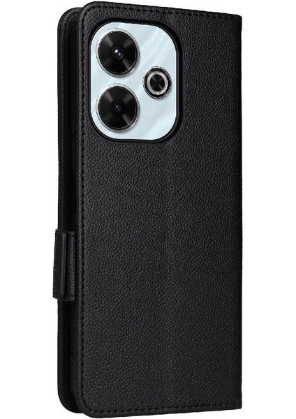Xıaomı Poco M6 4g Manyetik Yan Toka Cüzdan Pu Deri Için Flip Case (Yurt Dışından)