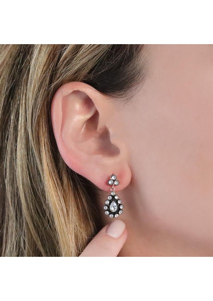 Elmas Montür Zirkon Taşlı Damla Model Rose Gold Kaplama Gümüş Set fırsatları