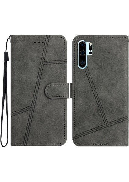 Huawei P30 Pro Için Flip Case Tam Koruma Kartı Yuvaları Tutucu Manyetik Pu (Yurt Dışından)