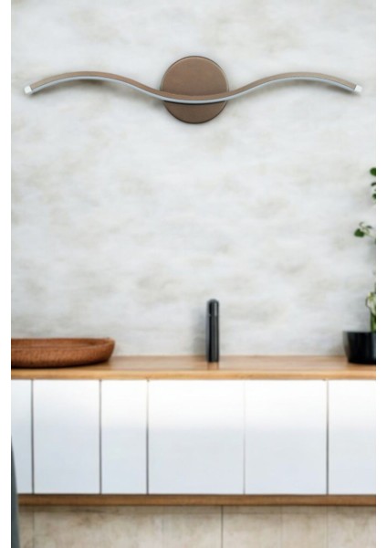 Diana Modern Tasarım Kahverengi Renk Gün Işığı Ledli Banyo - Mutfak - Salon LED Duvar Aplik indirimleri