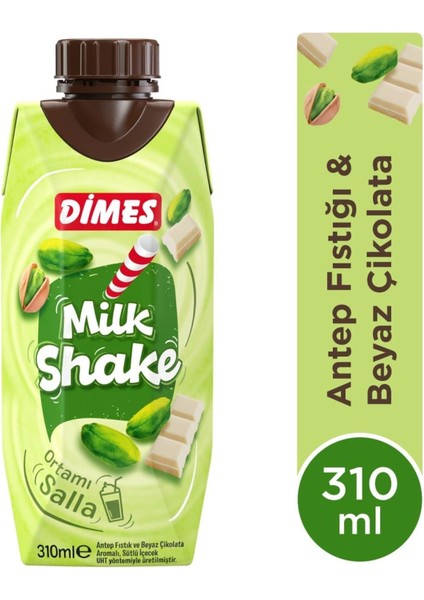 Milkshake Antep Fıstık ve Beyaz Çikolata Aromalı 310 ml x 6 Adet