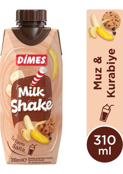 Milkshake Çikolata ve Kurabiye Aromalı Muzlu 310 ml