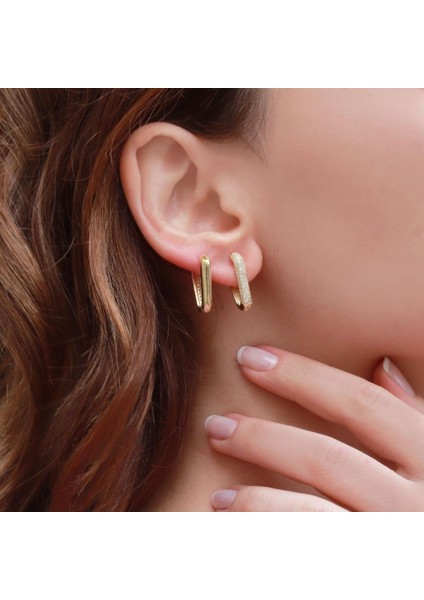 Starlıght Diamond Gold Kaplama Üçgen Küpe fiyatları