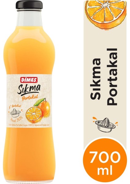 Sıkma Portakal Suyu 700 ml x 6 Adet
