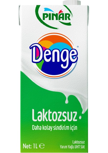 Denge Laktozsuz Süt 1 lt x 6 Adet