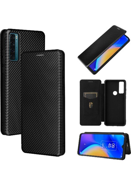 Tcl 20SE Tam Koruma Kartı Ekleme Deri Folio Flip Case Için Kılıf (Yurt Dışından)