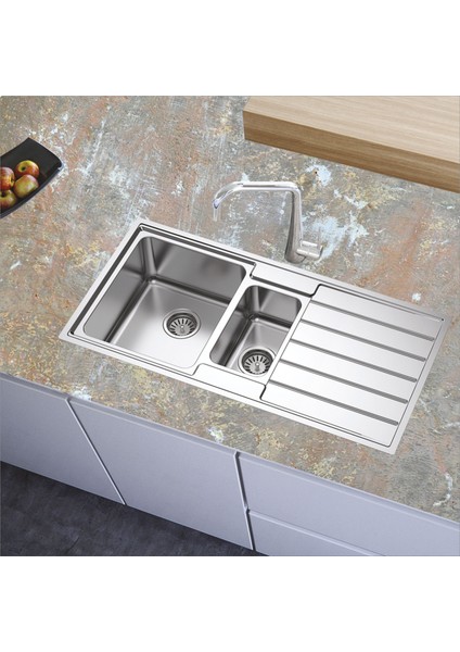 Mutfak Tezgah Üstü Mermer Desen Kendinden Yapışkanlı Folyo Kaplama 70CM x 100CM