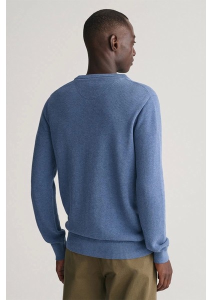 Erkek Mavi Regular Fit Kazak